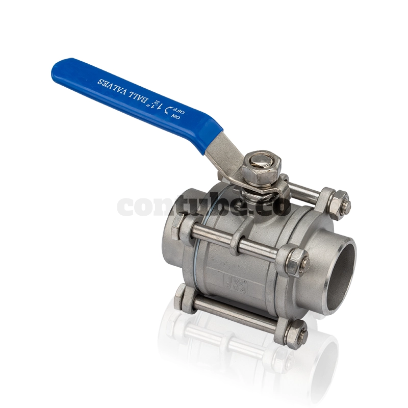 stainless steel 3piece ball valve welding type